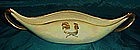 Ceramic dish, lustre finish with gold rooster