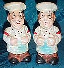 Chalkware chef salt and pepper shakers