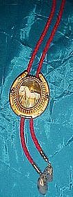 Lucky horseshoe and colt bolo tie, VERY NICE