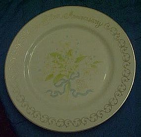 25th Silver wedding anniversary plate