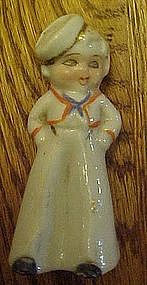 Little deco style sailor boy salt shaker, single