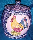Youngs, ceramic sponge ware rooster cookie jar