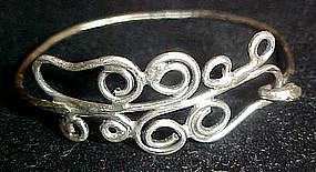 Free form sterling silver bracelet