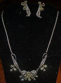 Vintage Van Dell Sterling necklace and earrings