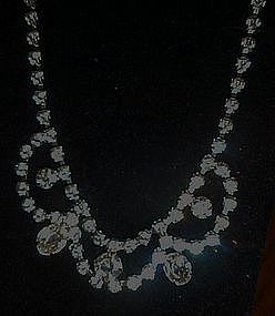 Vintage fancy all rhinestone necklace