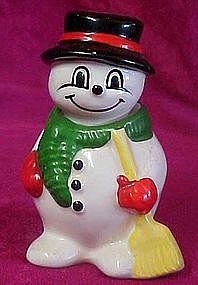 Ceramic snowman salt and pepper shakers