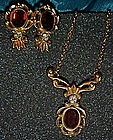 Juliette garnet necklace and matching earrings by Avon