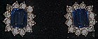 Avon Sapphire and rhinestone post earrings