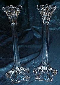 Mikasa Petals tall crystal candlesticks