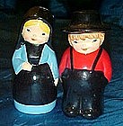 Amish couple ceramic salt and pepper shakers