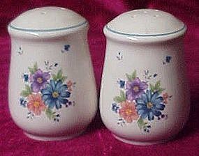 Bright flowers stoneware salt and pepper shakers
