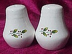 Large ceramic holly and berries salt and pepper shakers