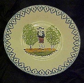 France Pottery cup plate / saucer, Quimper style