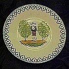 France Pottery cup plate / saucer, Quimper style