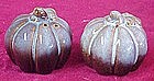 Fall harvest pumpkin gourd salt and pepper shakers