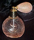 Pink glass perfume atomizer bottle, good bulb
