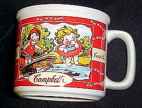 Campbell's kid's soup mug, swimming