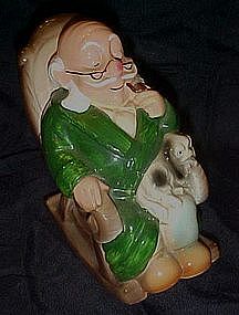 Vintage Grandpa Retirement fund ceramic bank