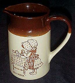 Vintage Holly Hobbie stoneware pitcher, Hearth and Home