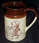 Vintage Holly Hobbie stoneware pitcher, Hearth and Home