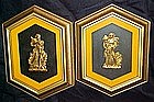 Pair of Goddess framed Turner art wall accessories