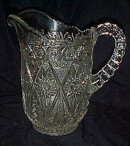 Vintage 1909 Imperial diamond Lace  crystal pitcher