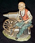 Hand painted bisque porcelain Blacksmith figurine