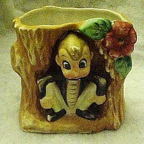 Vintage Acme Brownie  in a stump planter