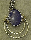Handcrafted Lapis and Sterling, pendant and chain