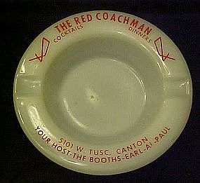 Vintage advertising ashtray, The Red Coachman