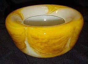 Beautiful Murano glass yellow agate drape bowl NGS