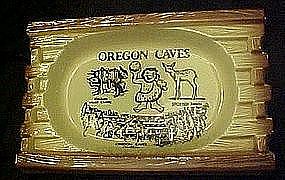 Oregon Caves vintage souvenir ceramic ashtray