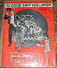 On the good ship Lollipop, Shirley Temple sheet music