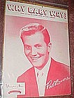 Why Baby Why? Vintage Pat Boone sheet music