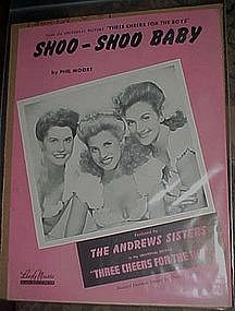 Shoo-Shoo baby, Andrews Sisters cover 1943