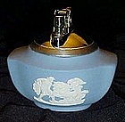 Wedgewood  Blue Jasperware table lighter, chariot