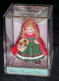 Hallmark mini ornament Madame Alexander, red riding