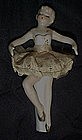 Antique dresden style ballerina, for music box or cake