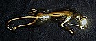 Wonderful sleek gold Panther pin by Carolee