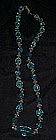Vintage  blue aqua cut glass beads necklace