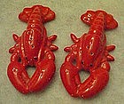 Ceramic lobster salt and pepper shakers