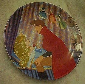 Sleeping beauty collectors plate, Awakened by a kiss
