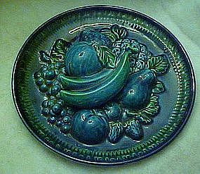 vintage Inarco Indigo blue fruit wall decor  plate