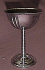 Vintage 30's chrome stemmed cocktail glasses