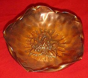 Handmade Gregarian  solid copper ashtray or bowl,