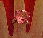Vintage  costume pink ice ring ,size 5