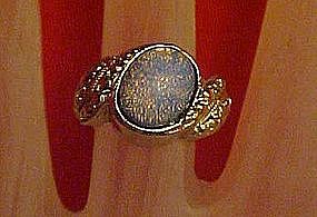 Pretty opal costume ring, size 5