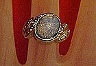 Pretty opal costume ring, size 5