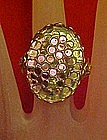 Vintage sparkley large colorful ring