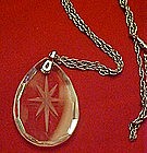 Hallmark Austrian crystal pendant, intaglio star center